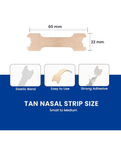 Tiras Nasales Breathe More - Beige 60x22mm - 50 Unidades 2