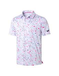 Camisa Polo de Golf para Hombres Obla X-Large Puntos Blancos