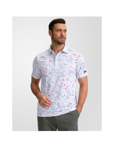 Camisa Polo de Golf para Hombres Obla X-Large Puntos Blancos 2
