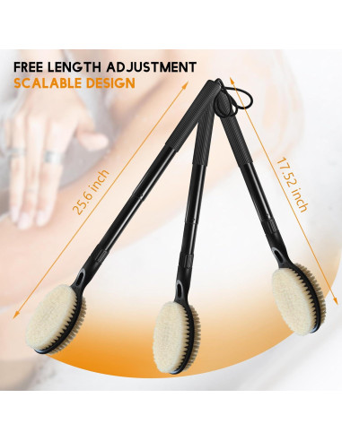 Cepillo de Espalda Telescópico BTideas 44.5-65 cm Doble Cara