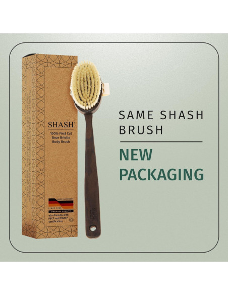 Cepillo Corporal Exfoliante SHASH de Cerda de Jabalí 43 cm