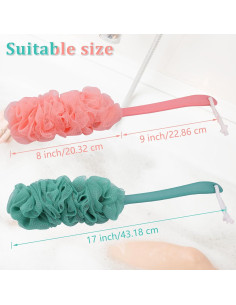Esponja de Espalda para Ducha NICEMOVIC 43 cm 2 Piezas 2