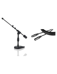 Soporte de micrófono Gator Frameworks con brazo telescópico y contrapeso