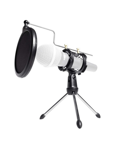 Soporte de Micrófono Rockville RTMS21 con Filtro Antipop