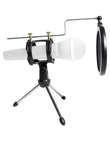 Soporte de Micrófono Rockville RTMS21 con Filtro Antipop