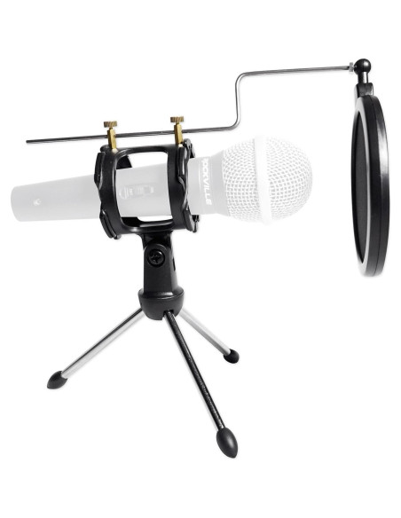 Soporte de Micrófono Rockville RTMS21 con Filtro Antipop