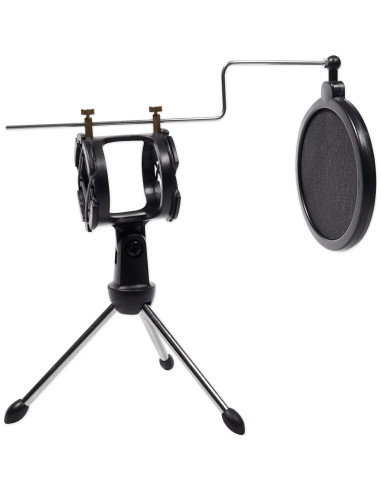 Soporte de Micrófono Rockville RTMS21 con Filtro Antipop