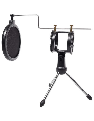 Soporte de Micrófono Rockville RTMS21 con Filtro Antipop