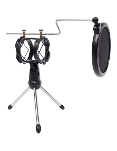 Soporte de Micrófono Rockville RTMS21 con Filtro Antipop