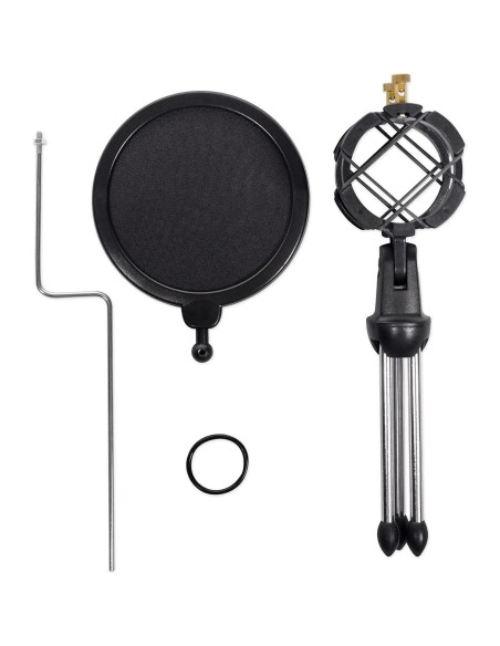 Soporte de Micrófono Rockville RTMS21 con Filtro Antipop