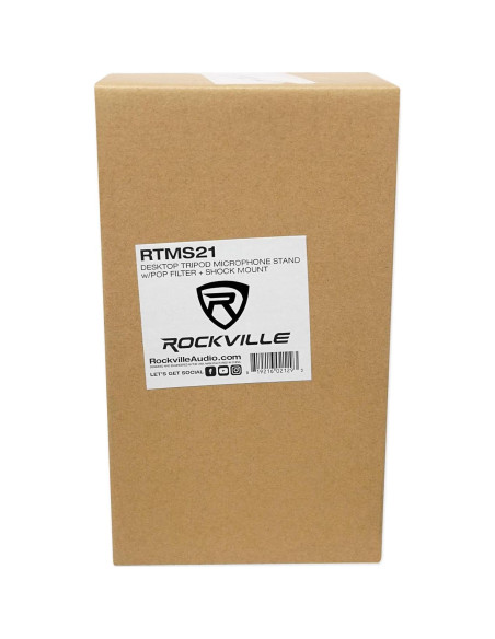 Soporte de Micrófono Rockville RTMS21 con Filtro Antipop