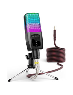 Micrófono de Condensador RGB Mo-gu A50507 para PC y Podcast