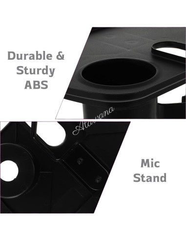 Bandeja Universal para Soporte de Micrófono con Teléfono y Bebida