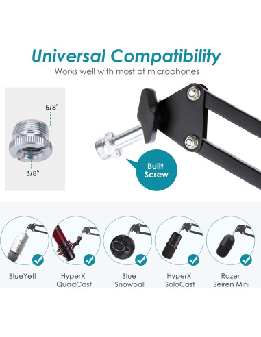 Soporte de Micrófono YOUSHARES K1NB35 - Brazo Montado en Pared