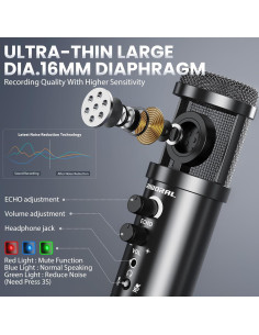 Escudo de Aislamiento para Micrófono Riworal con Filtro Antipop 2