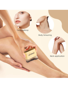 Brocha Kabuki para Bronceador zmnklry - Cerdas Veganas 7cm 2