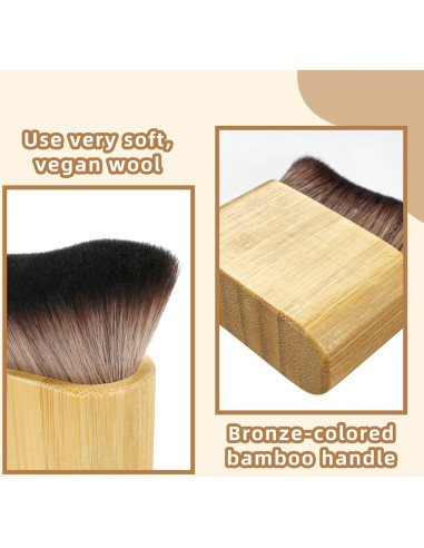 Brocha Kabuki para Bronceador zmnklry - Cerdas Veganas 7cm