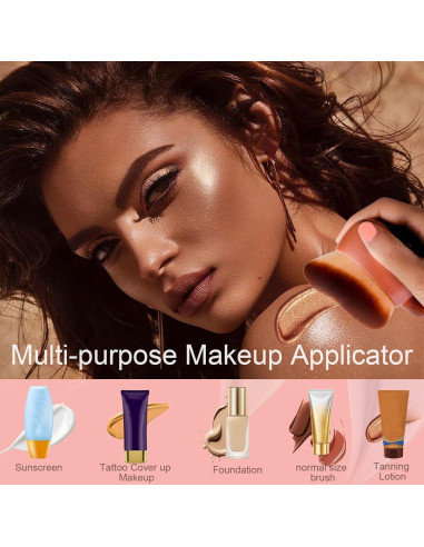 Brocha de Maquillaje Corporal BeeYoYe 75mm Rosa para Autobronceador