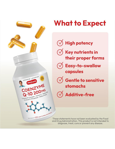 Coenzima Q-10 200 mg Andrew Lessman 60 Cápsulas Antioxidante