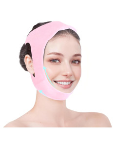 Correa para Barbilla Anti Ronquidos YZWONLY Rosa Ajustable