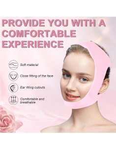 Correa para Barbilla Anti Ronquidos YZWONLY Rosa Ajustable 2