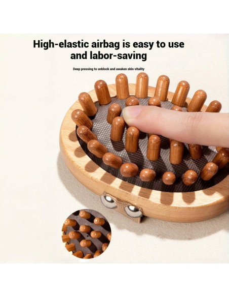 Peine de Masaje de Madera Natural TIKMNO 11x8cm para Relajación