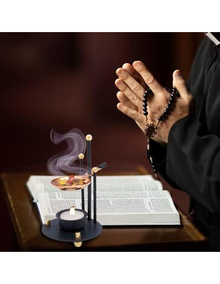 Horno de Incienso Hecho a Mano con Sartén de Cobre 16 cm