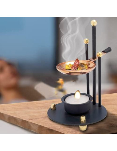 Horno de Incienso Hecho a Mano con Sartén de Cobre 16 cm