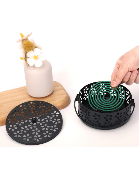 Soporte para Espirales de Incienso MEADAY Negro 13.5 cm