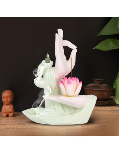 Soporte de Incienso de Retroceso DISCHAOS Mano de Buda 16x6.5x18cm 2