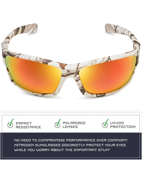 Gafas de sol deportivas Nitrogen polarizadas UV400 unisex Gafas de sol deportivas Nitrogen polarizadas UV400 unisex