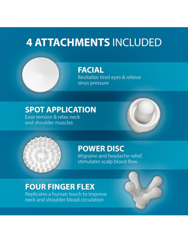 Masajeador Vibratorio Wahl 4120-600 con 4 Accesorios