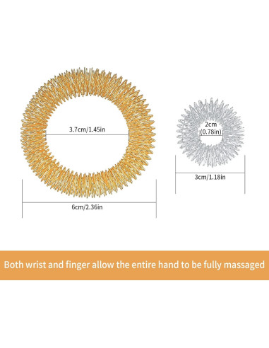 Conjunto de Anillos y Pulseras de Acupresión HexinYigjly - 14 Piezas