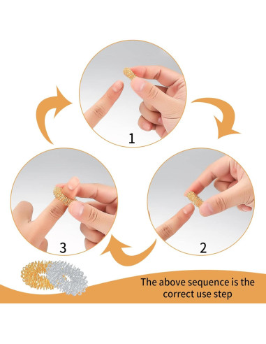 Conjunto de Anillos y Pulseras de Acupresión HexinYigjly - 14 Piezas