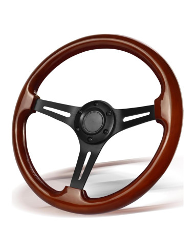 Volante de Madera VOONKE VKRC-06MBK 35.1cm Universal