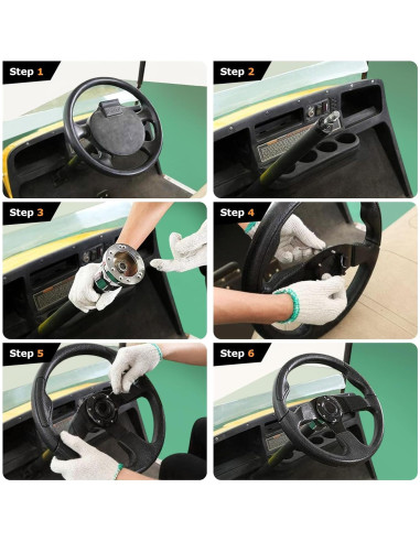 Volante de Madera VOONKE VKRC-06MBK 35.1cm Universal