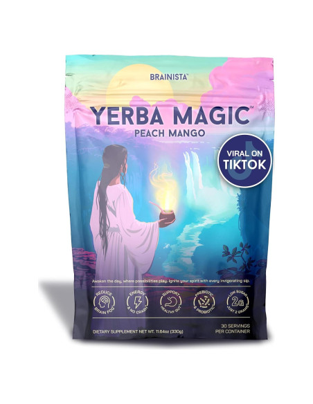 Yerba Mate Instantáneo 3-en-1 Brainista Durazno Mango 330g