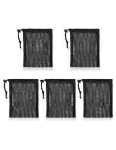 Bolsas de Cuerda de Nailon Negras FdcZeyxior 5 Piezas 20x15cm