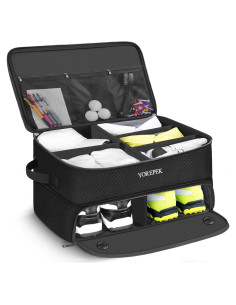 Organizador de Maletero de Golf YOREPEK Negro Grande con Compartimentos