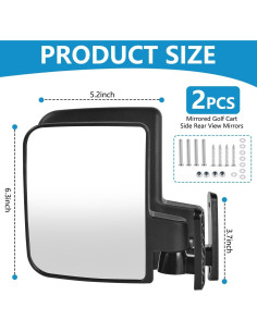 Espejos Laterales Ajustables OBTANIM para Carritos de Golf 2