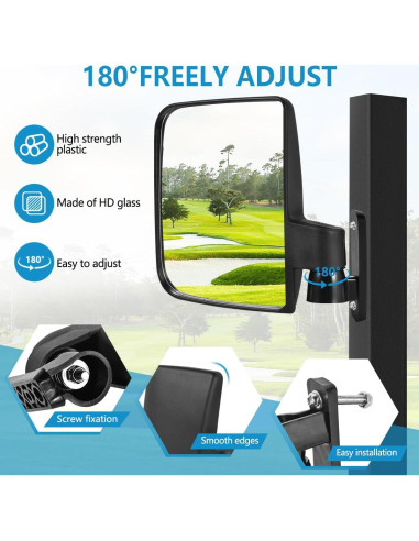 Espejos Laterales Ajustables OBTANIM para Carritos de Golf