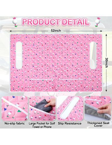 2 Fundas de Asiento de Carro de Golf Datanly JIA1018 para Mujeres