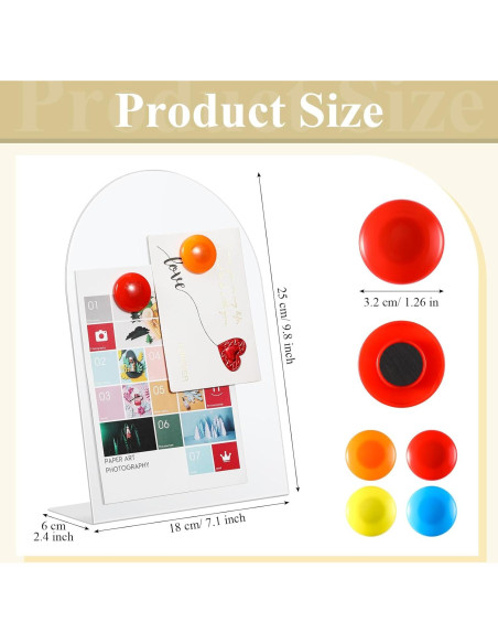 Tablero de Anuncios Magnético Shimeyao 2 Pcs Blanco 25x18 cm