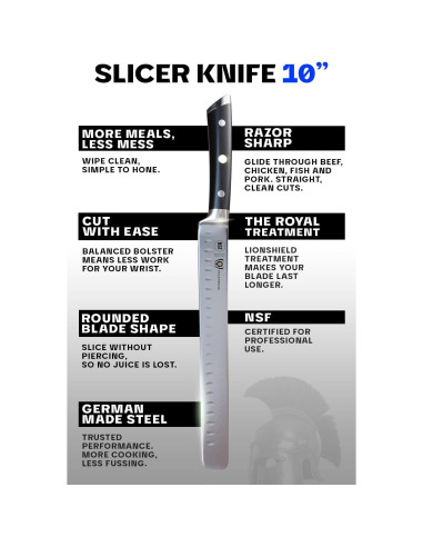 Cuchillo de Rebanar Dalstrong 25.4 cm Acero Alemán G10