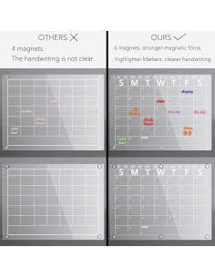 Calendario Magnético de Pizarra Blanca Neatsure 38.1x27.9cm 2