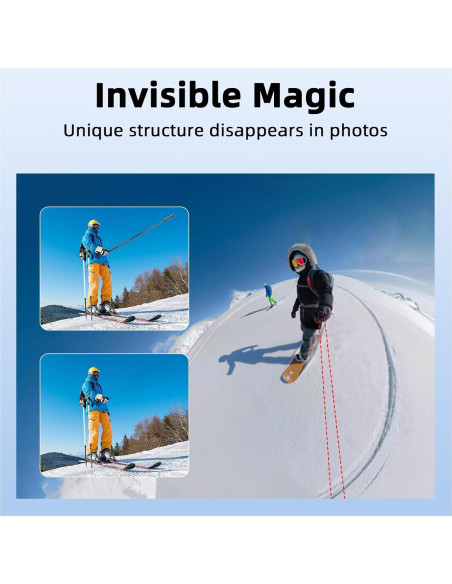 Palo de Selfie Invisible BRDRC 135 cm para Insta360 y DJI OSMO