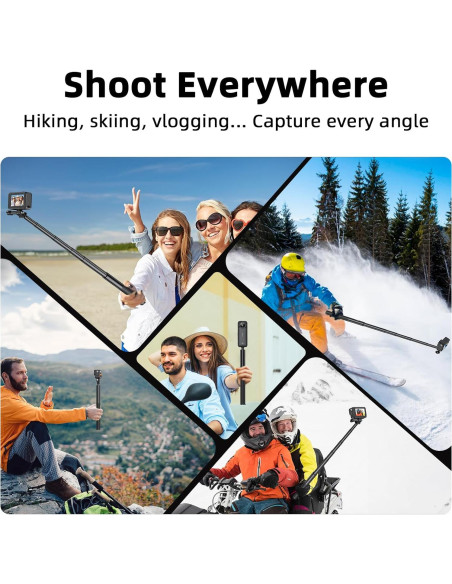 Palo de Selfie Invisible BRDRC 135 cm para Insta360 y DJI OSMO