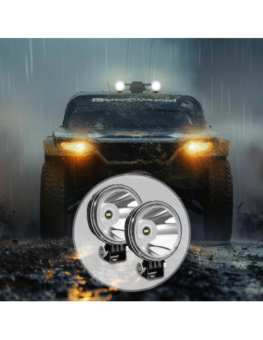 Luz Pod LED Redonda 12V BEAMCORN 30W 3 Pulgadas 2-Pack