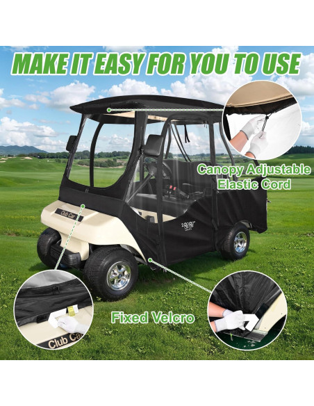 Cubierta de Conducción 10L0L para Carro de Golf Club Car DS 4 Pasajeros