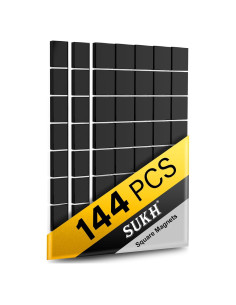 144 Piezas Imán Cuadrado Autoadhesivo Sukh 10.16x10.16cm